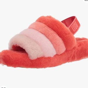 Pink fluff yeah ugg slippers